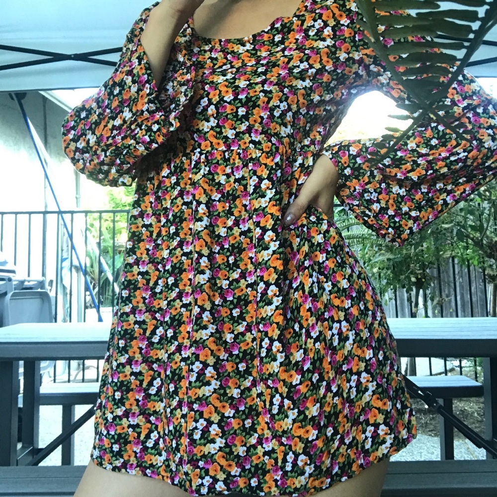 Flower mini dress